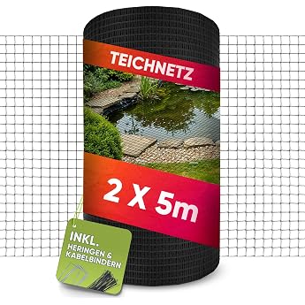 Fine Mesh Pond Net 2 x 5 Metres Weather and UV Resistant Bird Net Chicken Net Balcony Net Garden Net Pigeon Net Leaf Net Aviary Net Against Pigeons