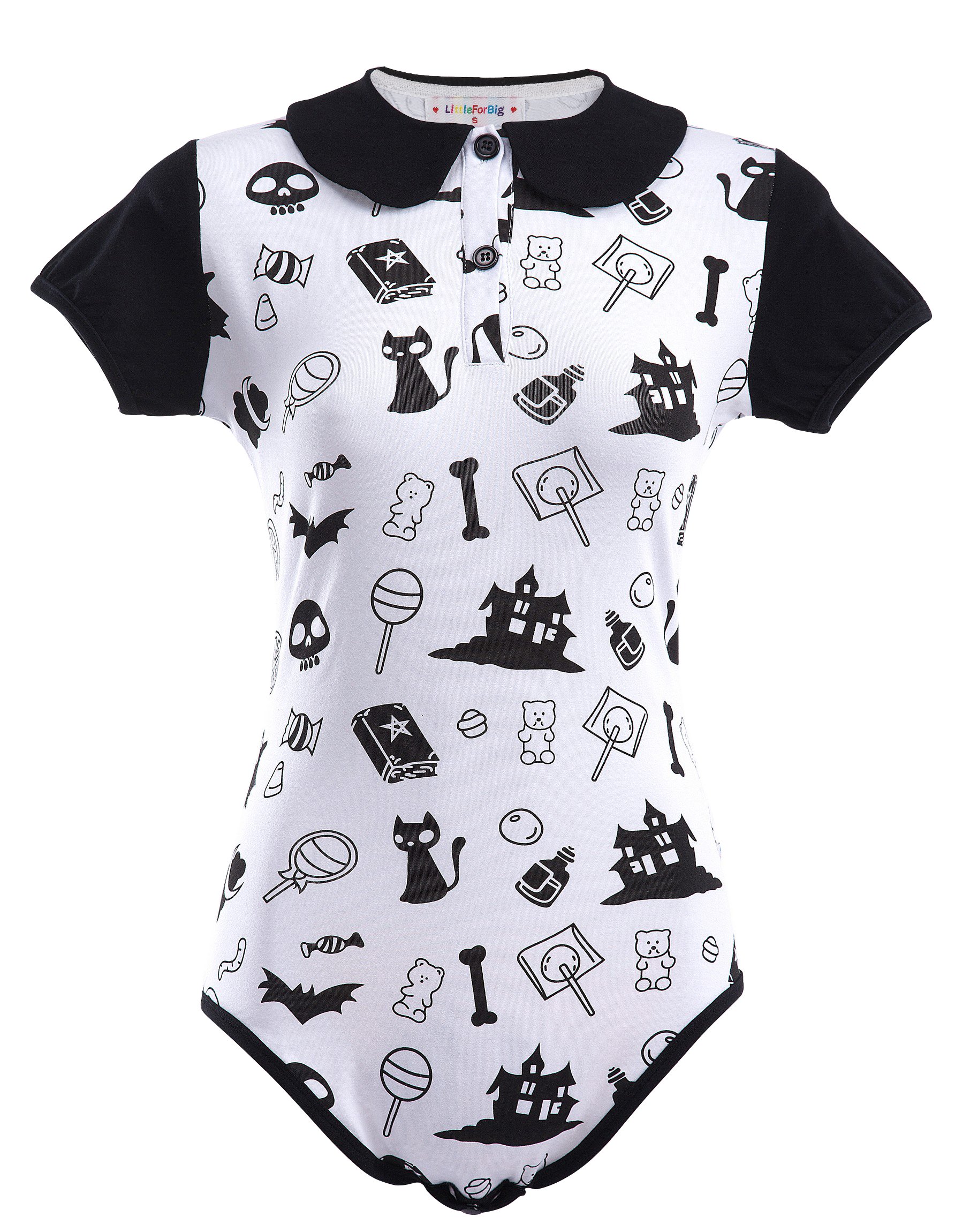 LittleForBig Cotton Romper Onesie Pajamas Bodysuit - Halloween XL