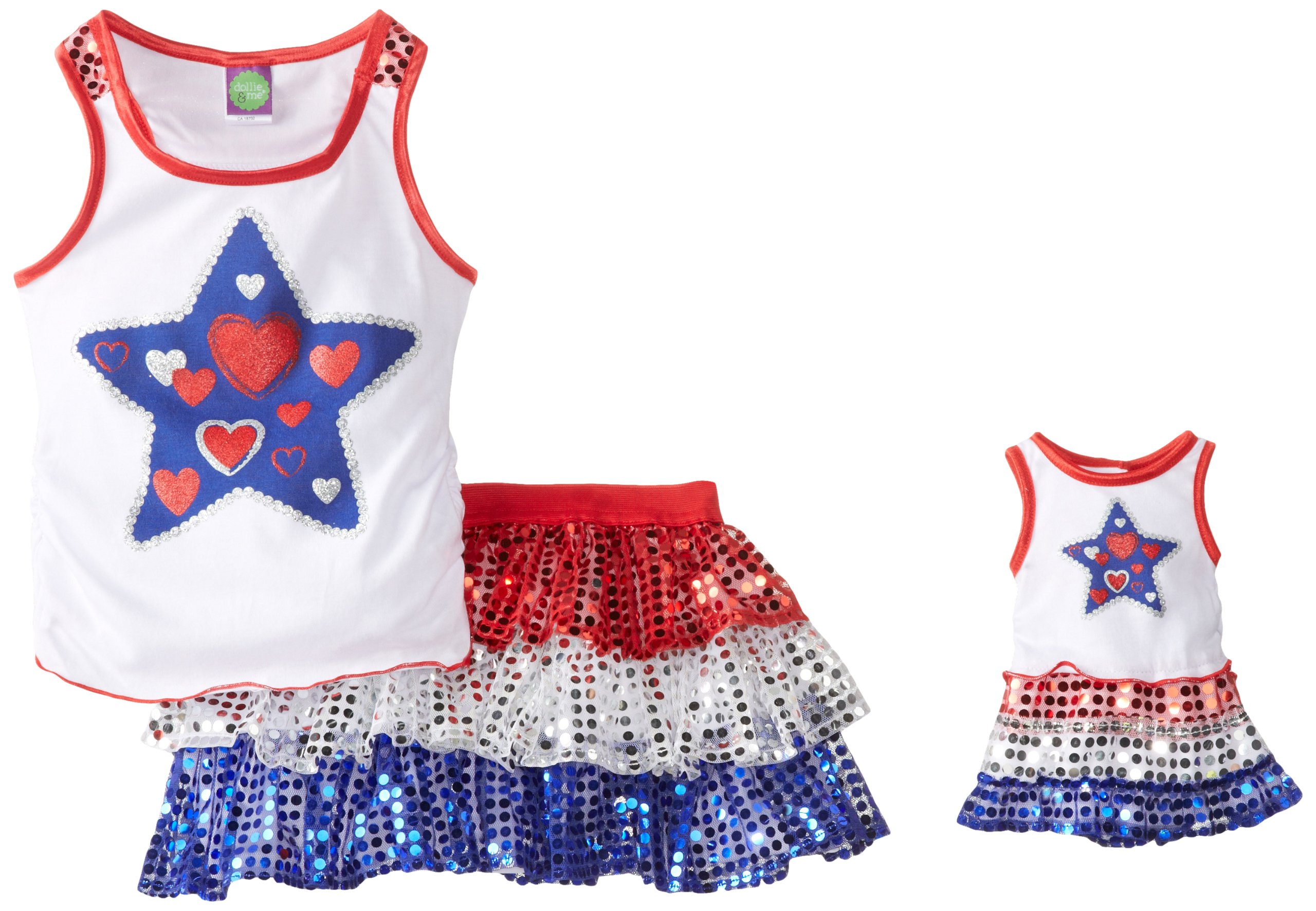 Dollie & Me Little Girls' Star Print 2 Piece Skirt Set