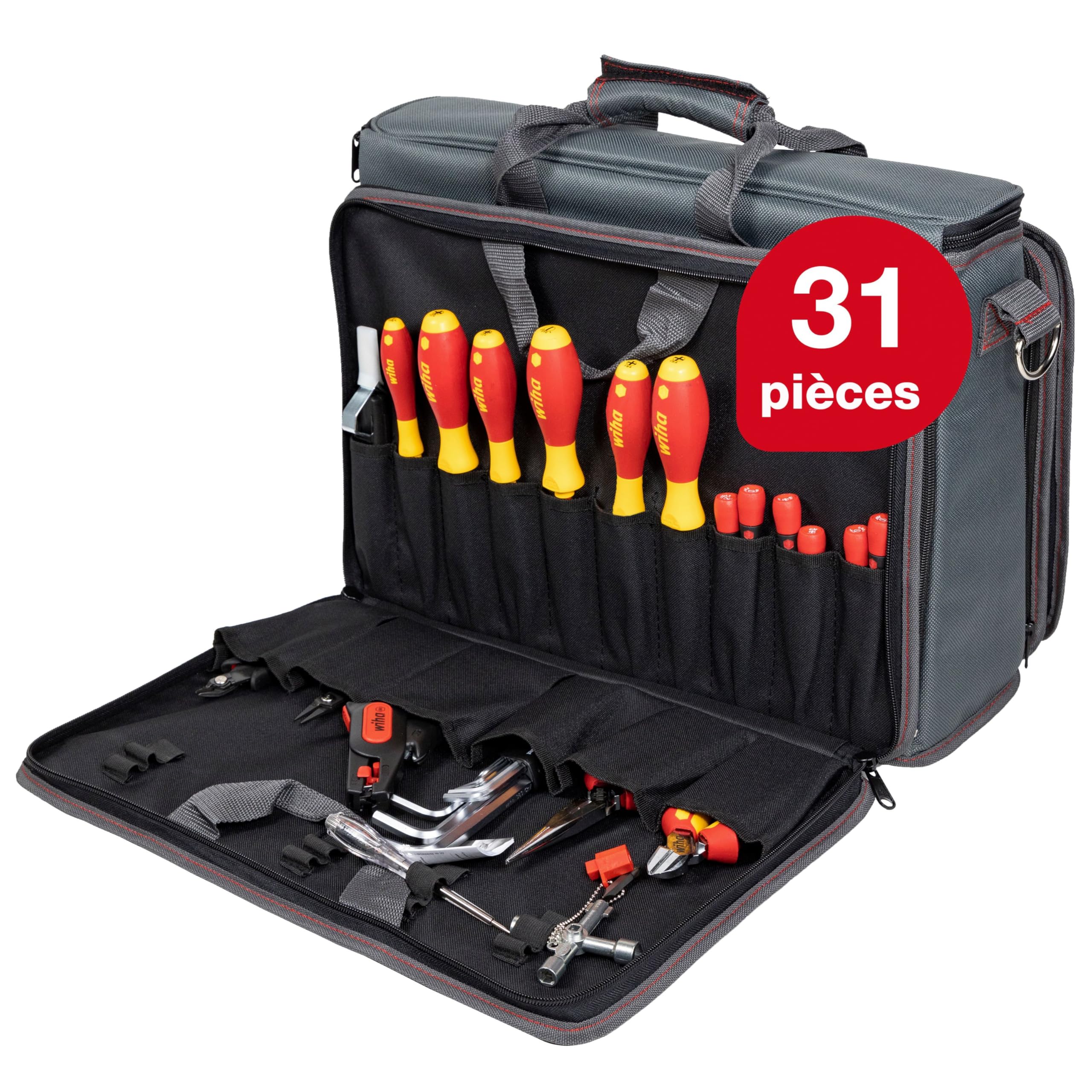 WIHA 43879 Sacoche à outils complète pour dépannage à domicile