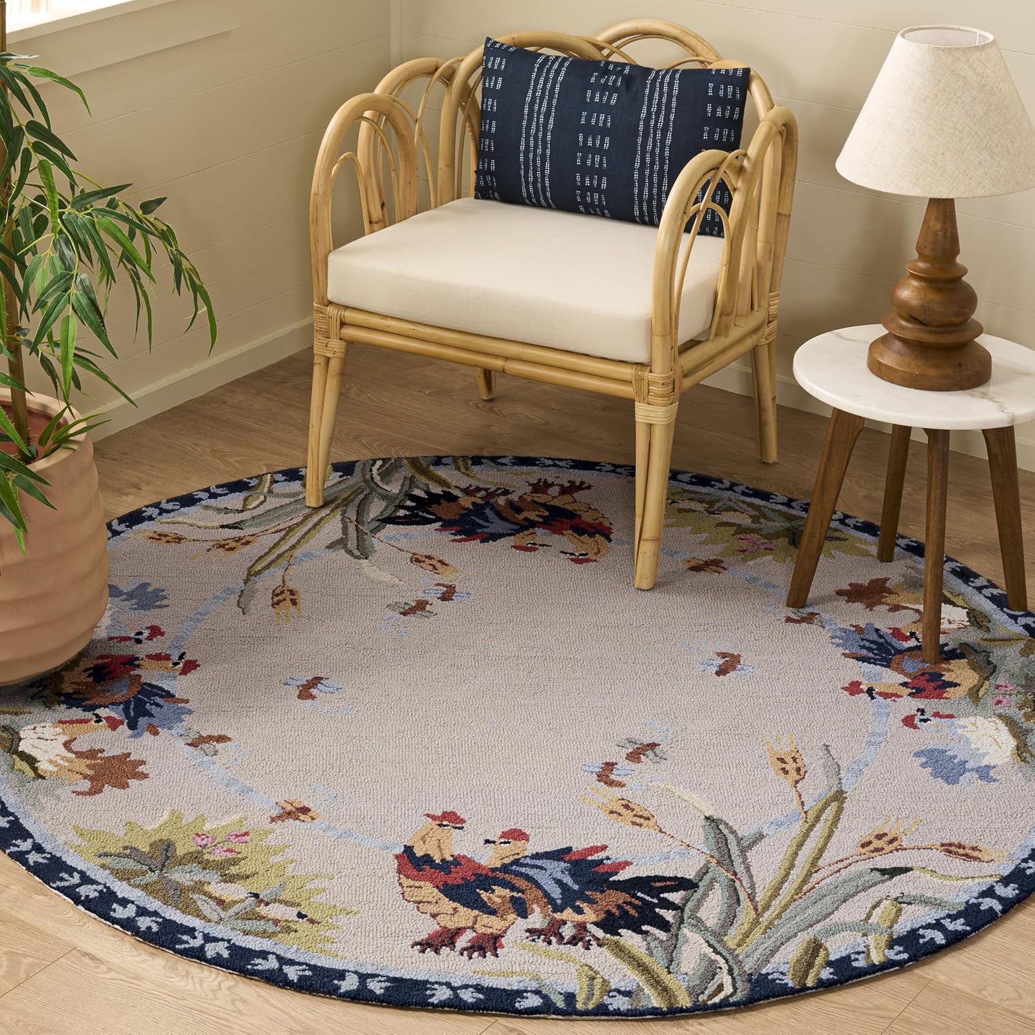 SAFAVIEH Chelsea Collection Accent Rug - 2'6" x 4', Black, Hand-Hooked French Country Wool, Ideal for High Traffic Areas in Entryway, Living Room, Bedroom (HK56B)