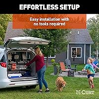 Vista 17 de CURT 18425 Pakka Cargo Caddie SUV Trunk Organizer, 34" x 14" Collapsible Storage Tray, Seat Back Mounted Cargo Carrier, 50 lb Capacity for Groceries