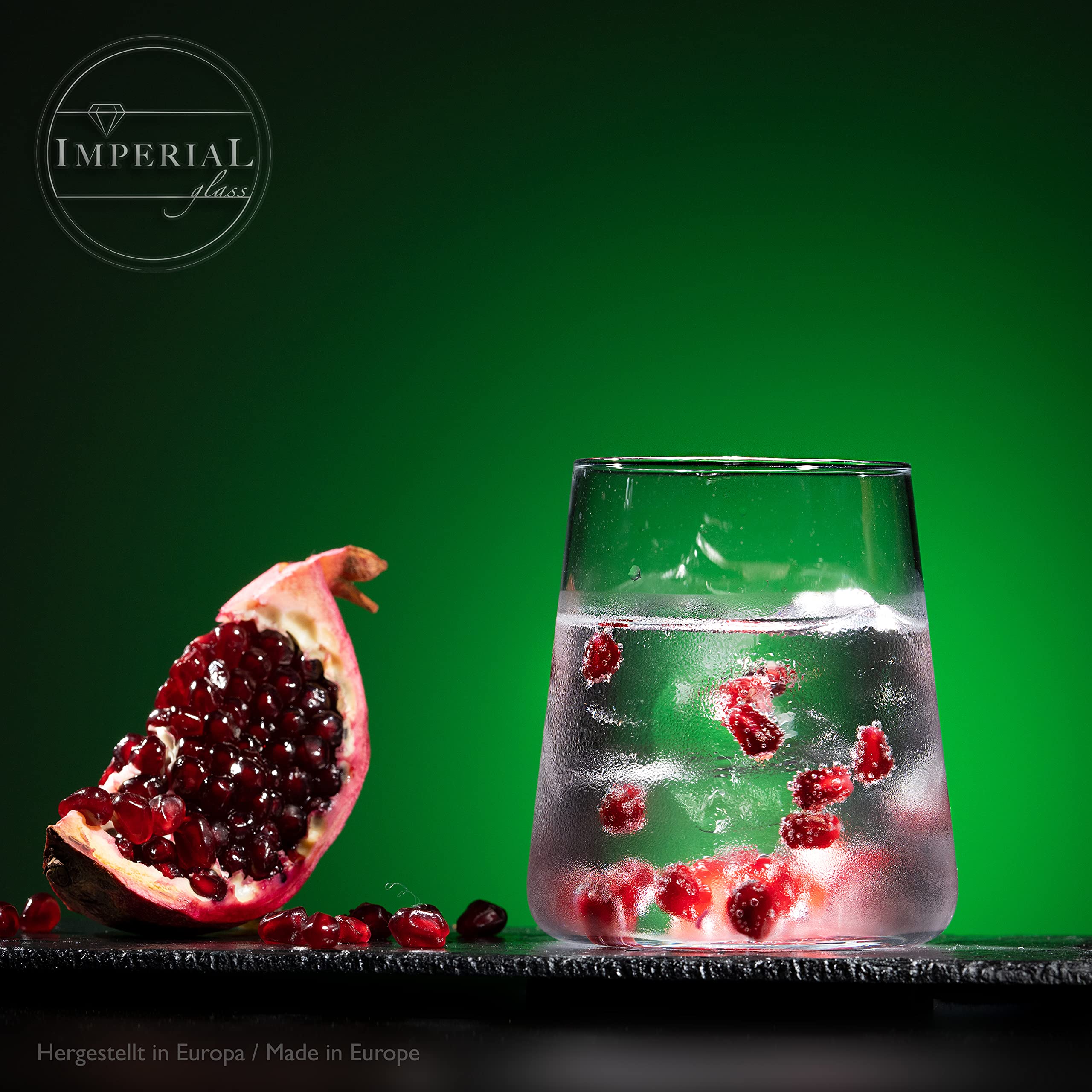 Imperial - Juego de vasos de cristal (450 ml y 550 ml, 12 piezas)