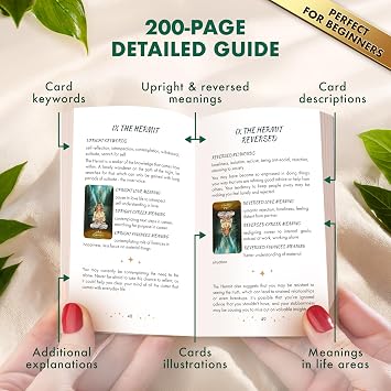 Wyspell Tarot Cards for Beginners - Wild Reflections Unique Tarot Deck | 78-Card Modern Tarot Deck with Guidebook - Hand-Drawn Digital Artwork - Nature-Inspired Cards - Beautiful Tarot Cards