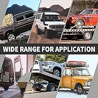 Vista 3 de Lonffery Paquete de 4 anclajes de amarre de anillo en D empotrados (capacidad de 6,000 libras), kit resistente para remolque o entregas