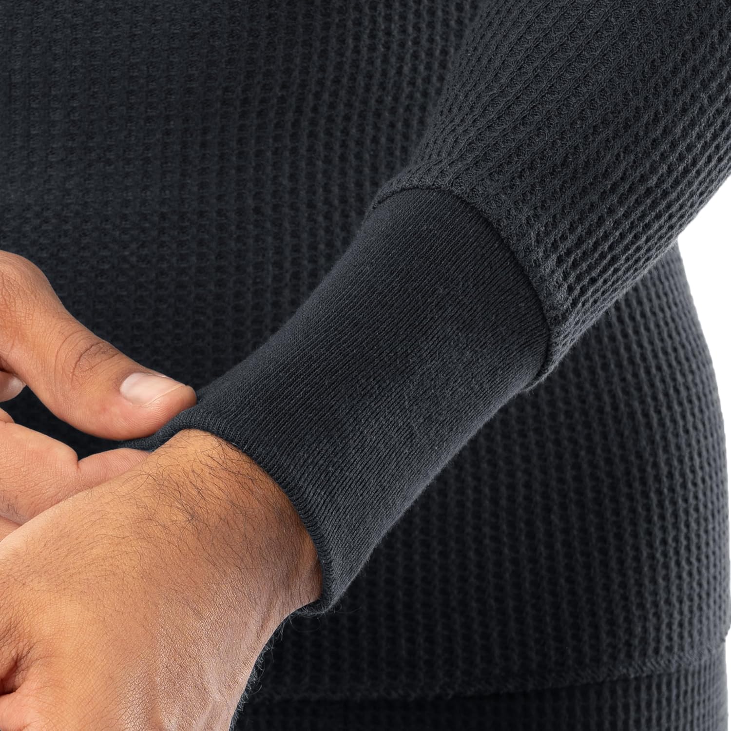 Indera Men's Heavyweight Cotton Waffle Thermal Underwear Crew Top - Image 4