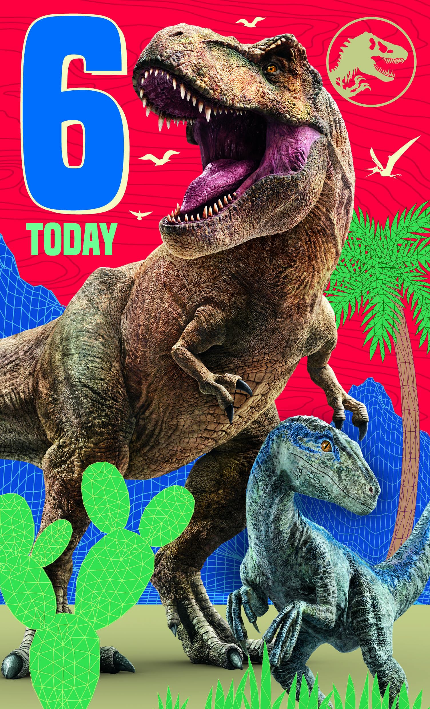 Danilo Promotions Ltd Jurassic World Birthday Card, Age 6