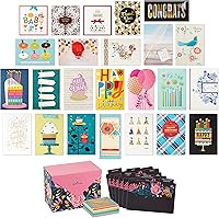 Hallmark 24-Pack Assorted Modern Floral Greeting Cards Boxed Set - Birthday, Sympathy, Wedding, Thank You, Thinking of You