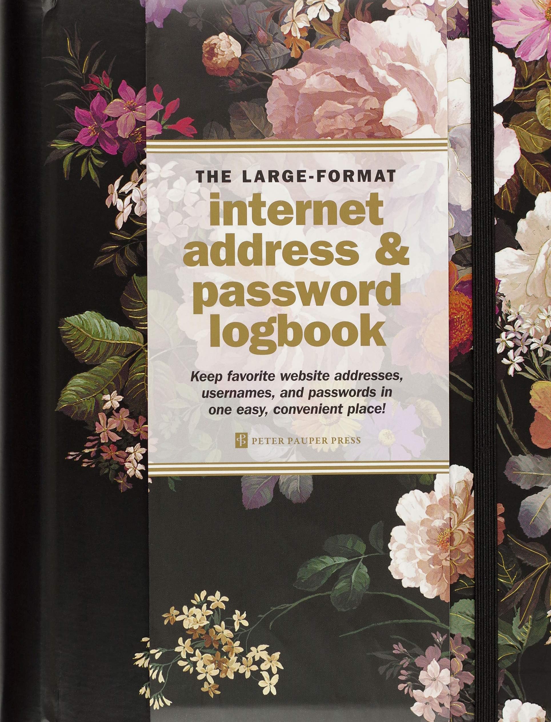 Midnight Floral Large Internet Address & Password Logbook Hardcover – December 31, 2020