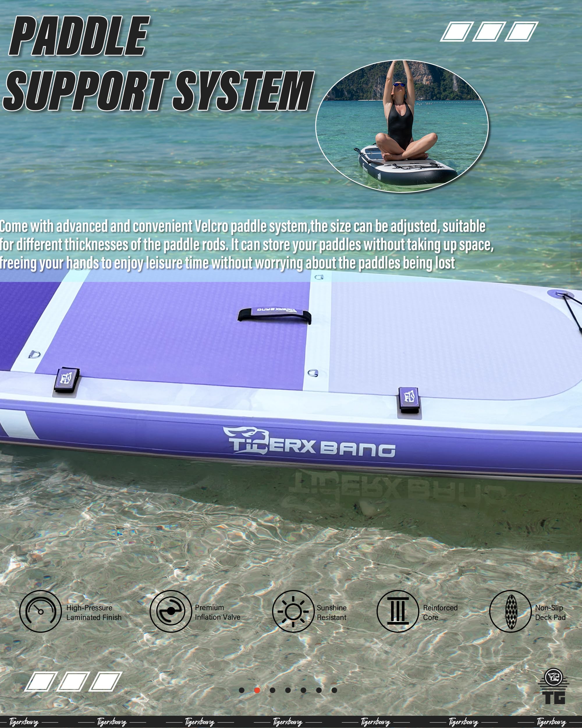Defender Pro - Tavola gonfiabile per SUP con sedile, pagaia regolabile e accessori completi, 320 x 82 x 15 cm, colore: viola UV