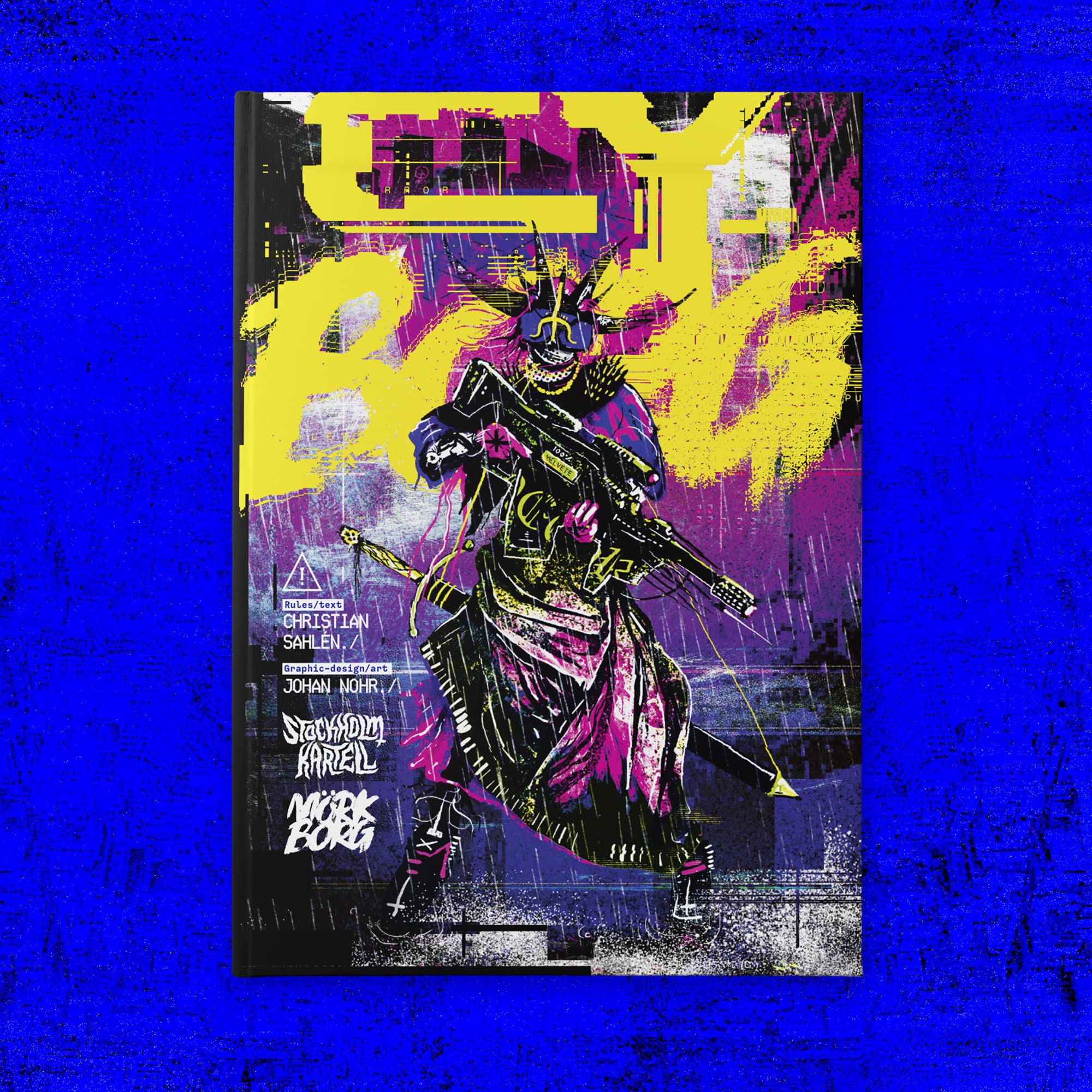 Free League Publishing FLF-FLW15 CY_BORG Core Rulebook (SciFi RPG, tapa dura), juego de cartas, morado