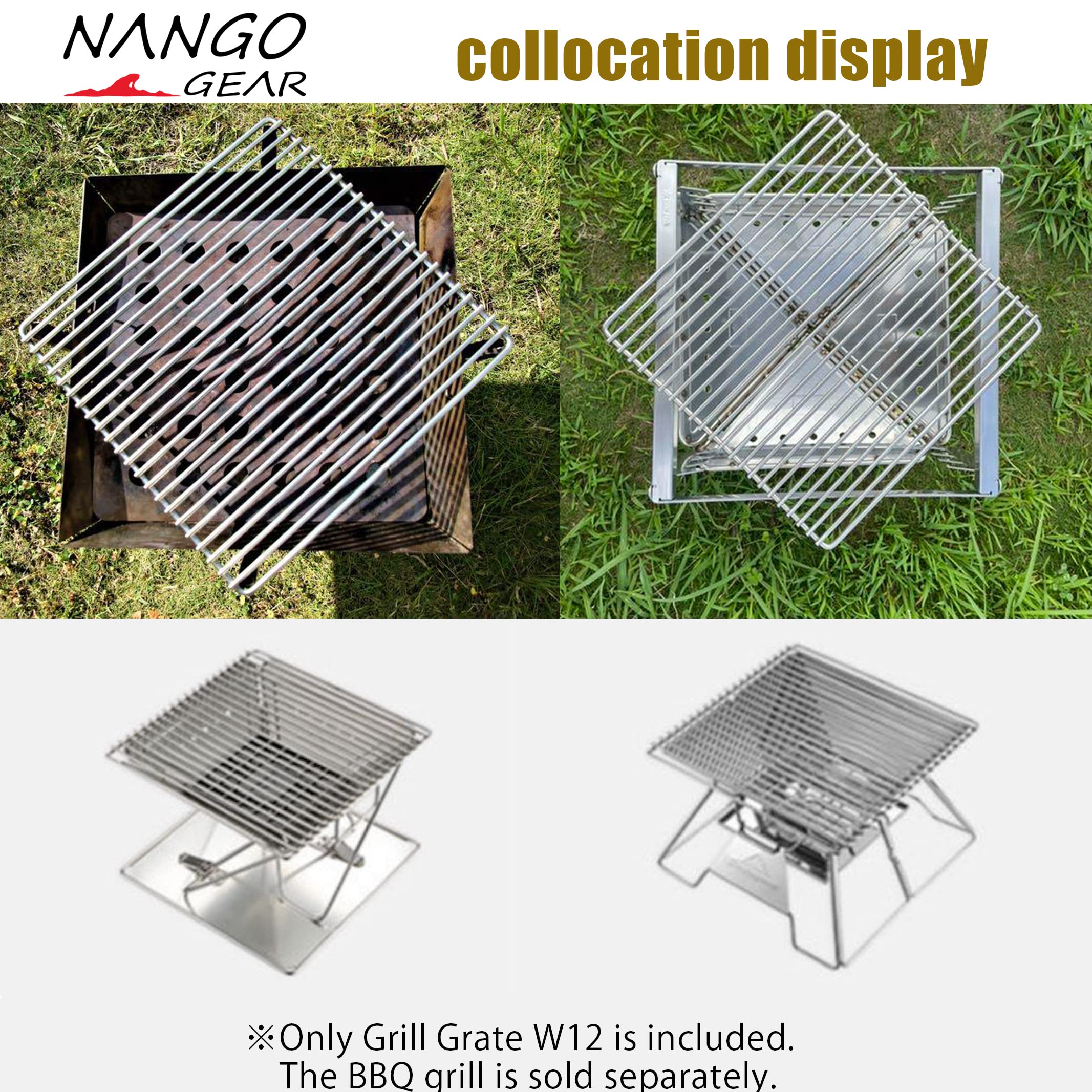 Amazon.com : NANGOGEAR 304 Stainless Steel 13 Inches Cooking Grate