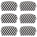 PAZIMIIK Checkered Makeup Bag for Purse Portable Zipper Make Up Pouch Small Cosmetic Case for Travel Accessories (6PCS Black)