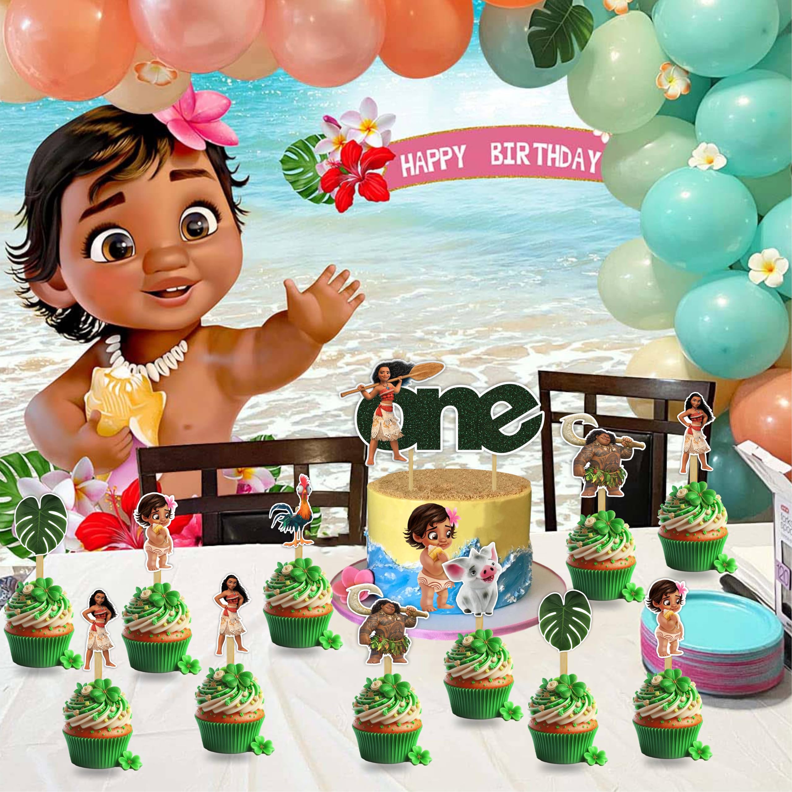 Decoración para cupcakes Mna - Decoración de fiesta personalizada - Elegante decoración para tartas - Opciones de nombre y edad - Perfecto para cumpleaños y eventos de celebración