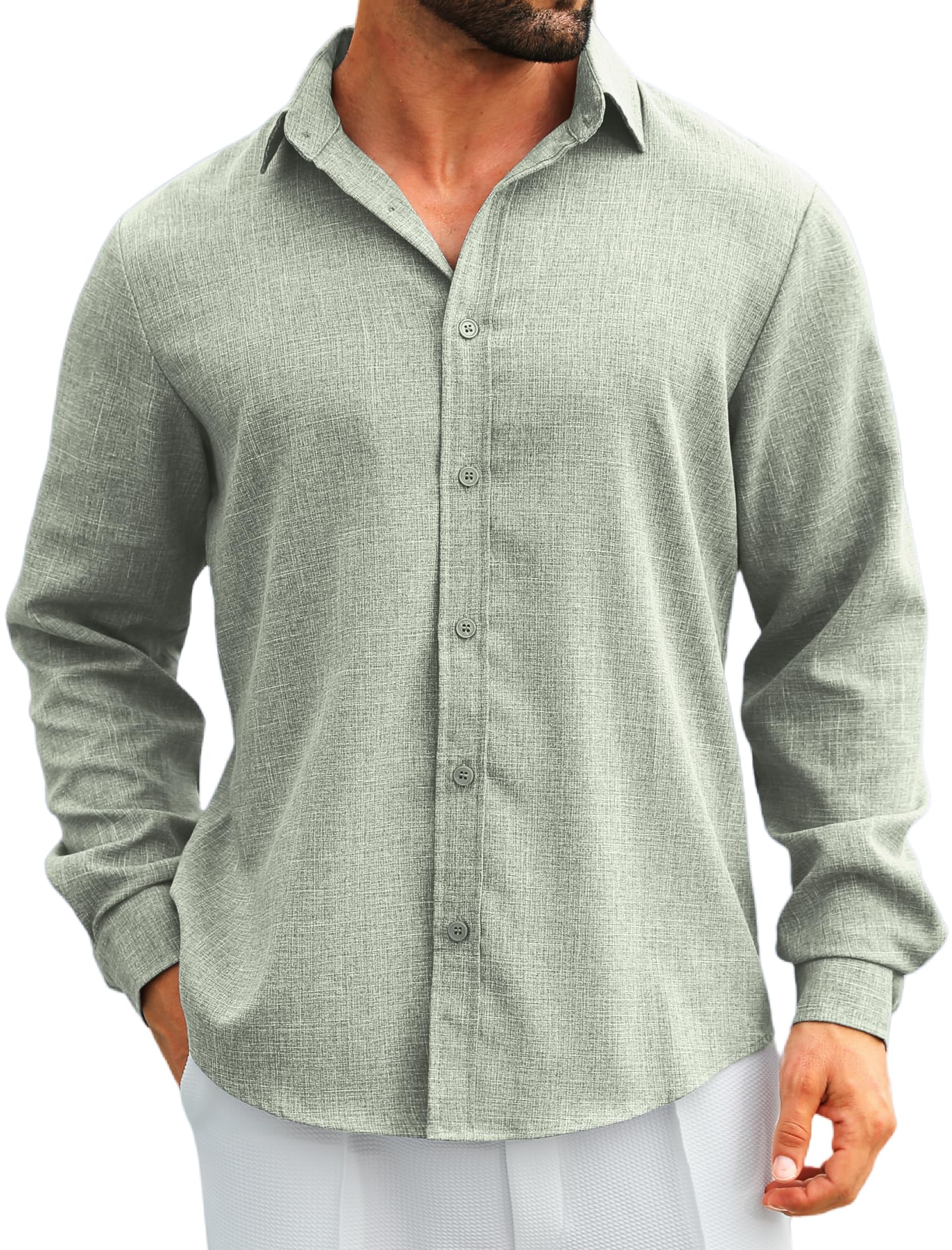 MAPICK Men's Linen Shirt