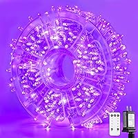 Vista 37 de JMEXSUSS 200 luces LED de Halloween para el aire libre, 66 pies, luces moradas y naranjas para decoraciones de Halloween, para interiores