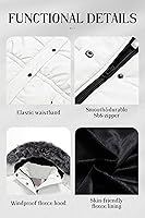 Vista 7 de Chrisuno Parka larga para niña, abrigo de invierno cálido resistente al agua, chaqueta acolchada acolchada para nieve