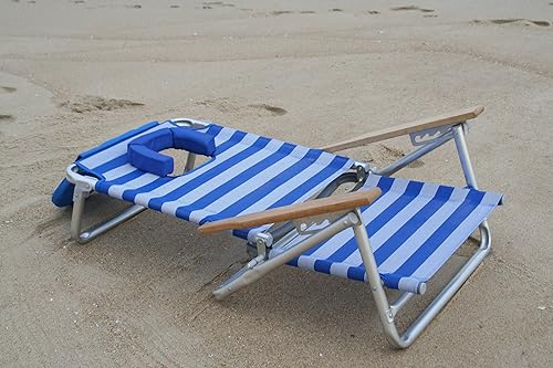 Vista 15 de Ostrich South Beach - Silla de arena, azul/blanco
