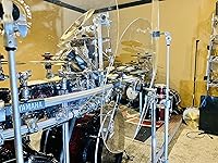 Vista 2 de Protectores de tambor portátiles Barrera de sonido de tambor de 22 pulgadas, paquete de 2 deflectores de sonido, platillos acrílicos transparentes