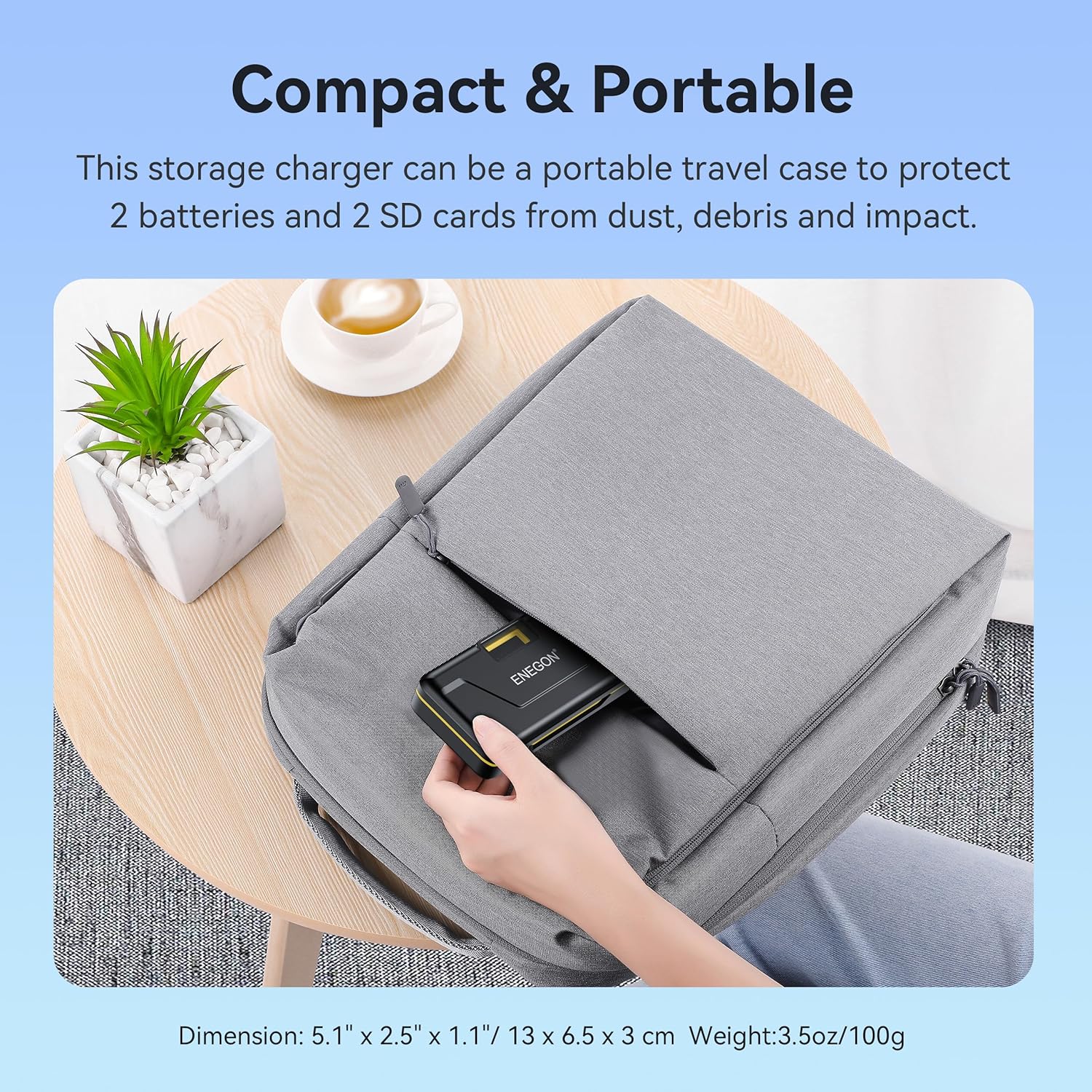 ENEGON EN-EL15C Dual Battery (2-Pack 3000mAh) and 20W Storage Fast Charger Set Compatible for Nikon ZF Z6,Z7 Z8 D7500 D7000, D7100, D7200 D500, D600, D610, D750,D780 D800,LED Display - Image 7