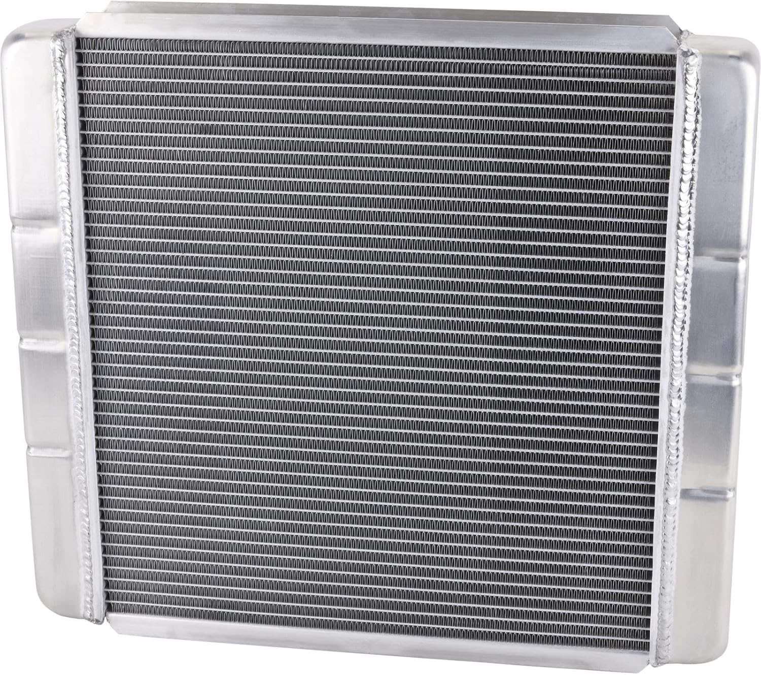 Speedway Motors U-Weld-It Custom Aluminum Radiator Kit 22 x 19 Inch, Universal Single Pass, Furnace Brazed Core, Cross or Downflow, 1.5 Inlet 1.75 Outlet