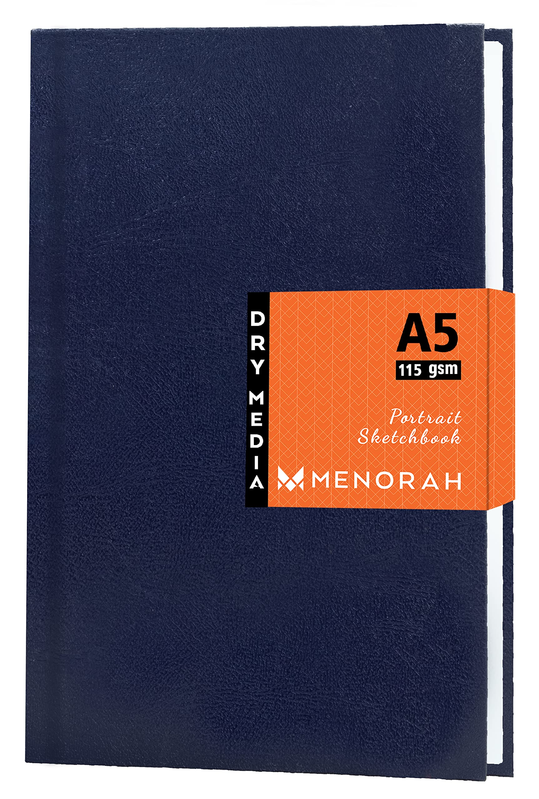 MENORAH - A5 - Sketch Book for Artist - 115 GSM (160 Pages / 80 Sheets) - Artist Drawing Book - (21.0Cm X 14.8Cm) - Hard Case Bound - Completely Handmade-Portrait- Dark Blue, (B09WMRVRZ6) Amazon Price History, Amazon Price Tracker
