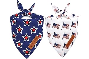Realeaf American Flag Dog Bandanas