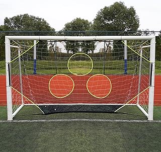 Soccer Goal Target Net with 7 Bright Scoring Target Zones,Soccer Shooting Training Aid, Soccer Training Equipment Accessory (Target net only,Soccer Goal Not Included)