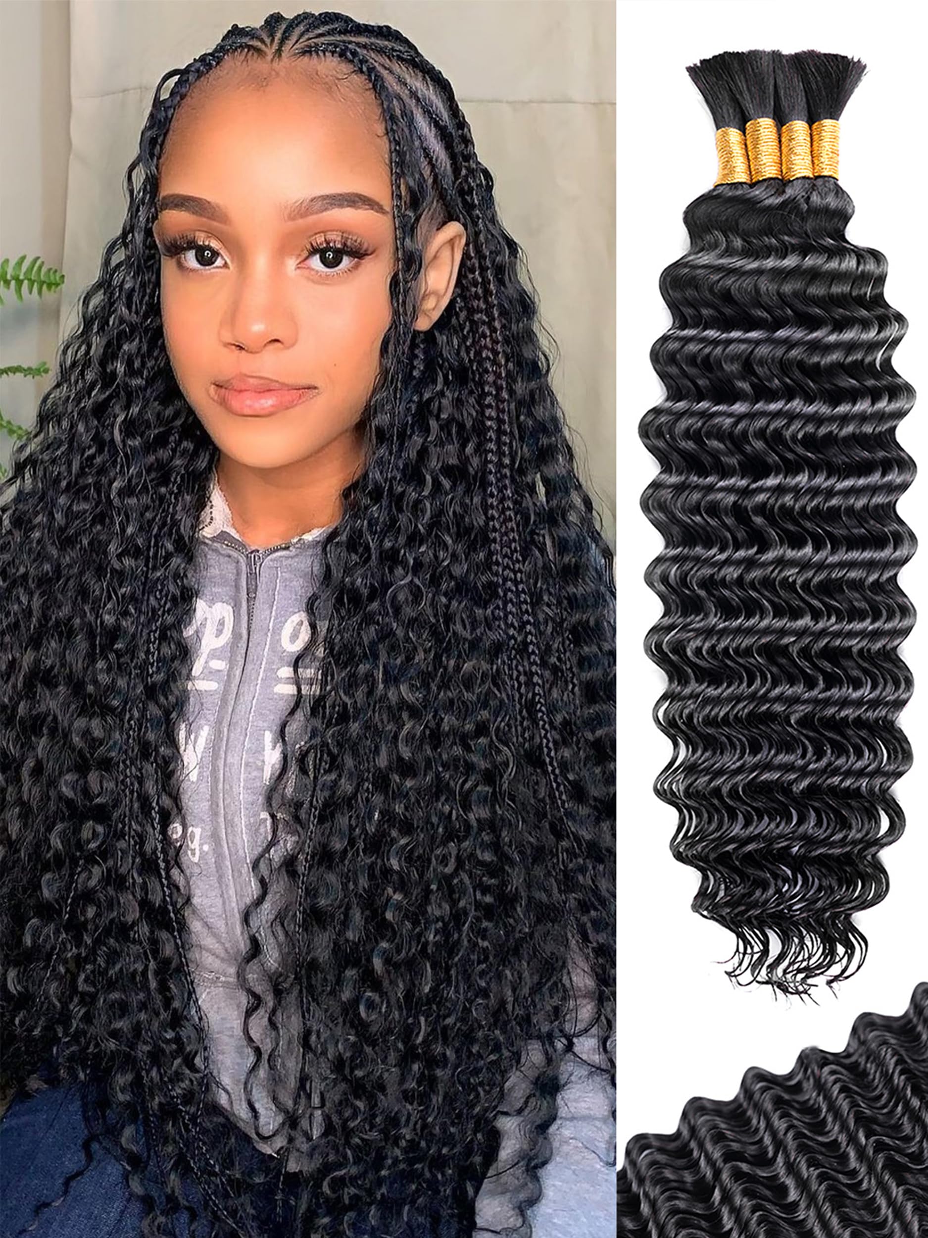 Amazon.com : KULYMUWIG Human Braiding Hair for Boho Braids 