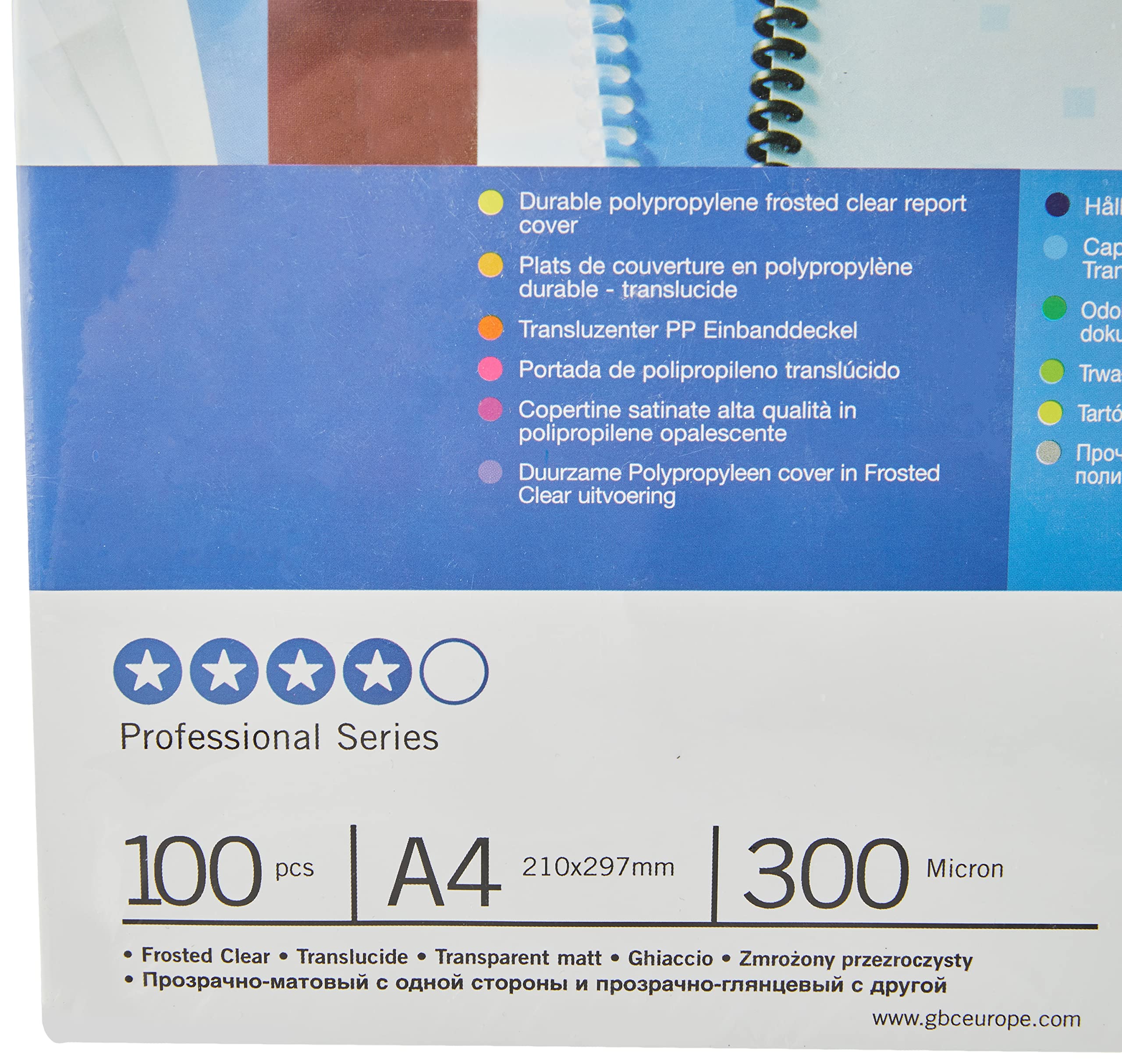 PolyClearView Abdeckfolie, 100 Stück, 300 Micron, frosted clear