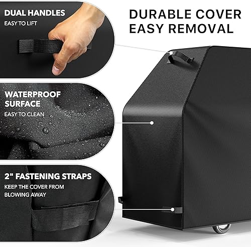 Miniatura 5 de Simple Houseware Cubierta resistente para parrilla de gas de 60 pulgadas, poliéster 600D, impermeable, resistente a la intemperie