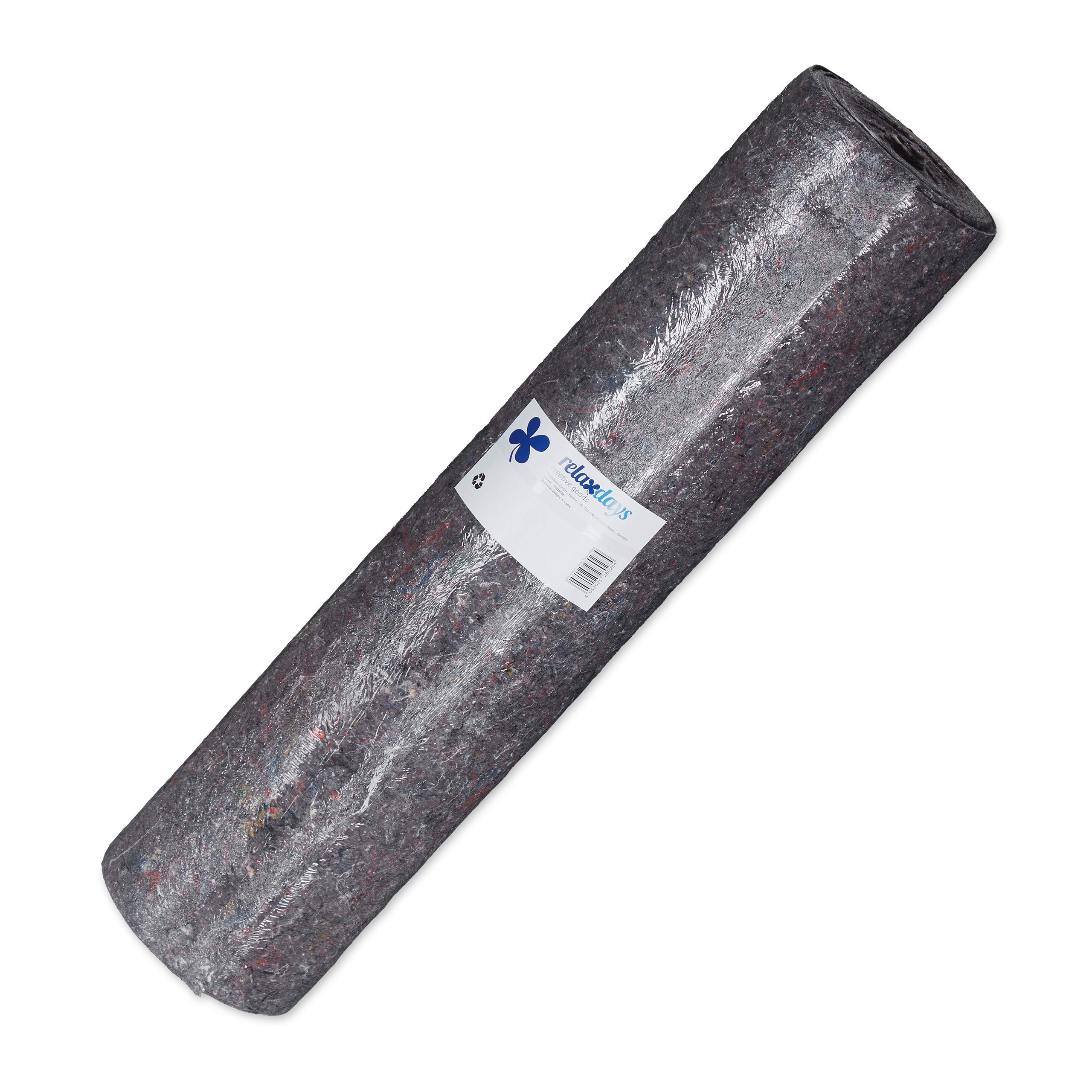 relaxdays Telo Copritutto da Imbianchino, 1x50 m=50m², Antiscivolo, Idrorepellente, 180g/m², Pittura e Trasloco, Grigio