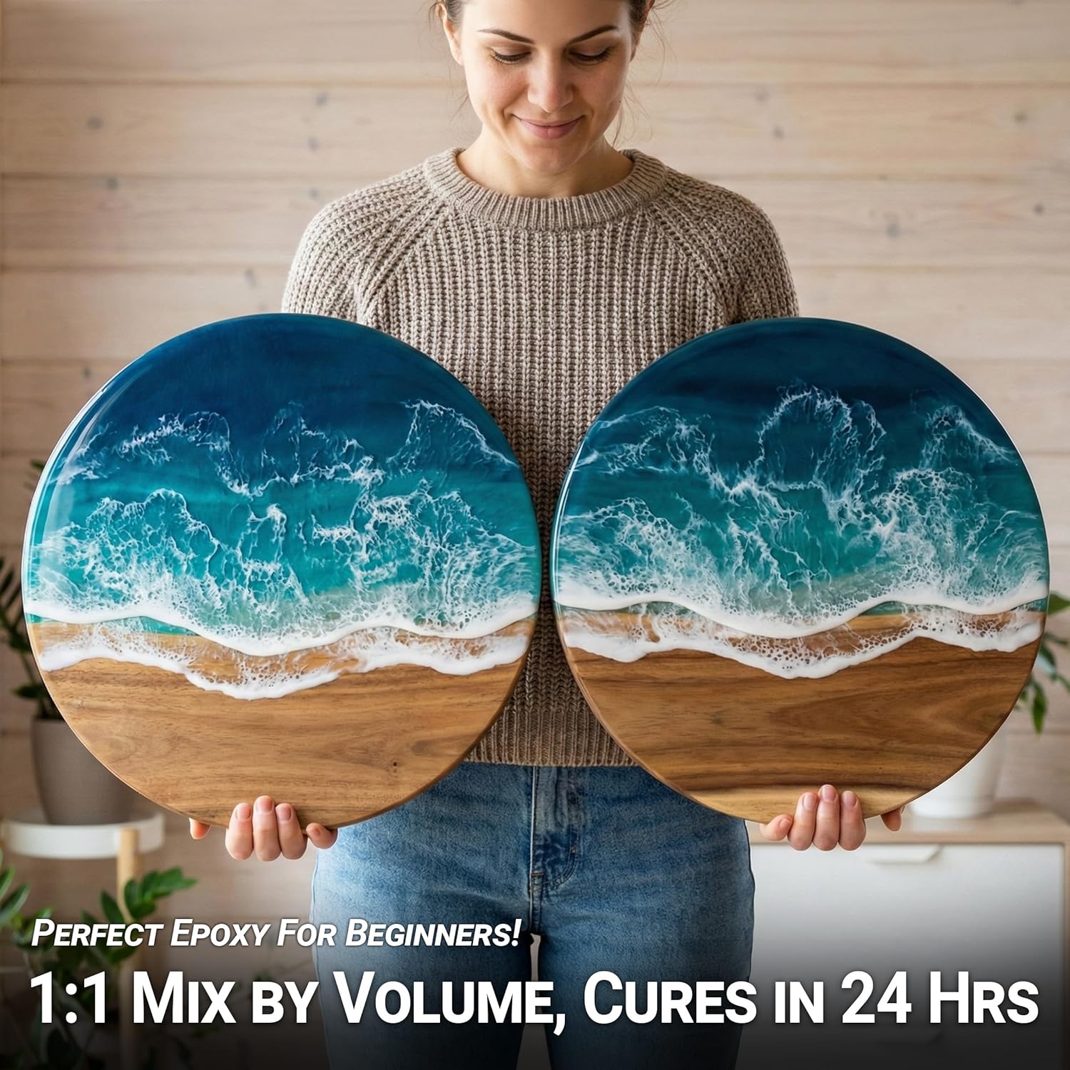 Epoxy Resin 2 Gallon - Crystal Clear, Anti Yellowing, Bubble Free Art Resin Epoxy for Art, Craft, Casting, and Small DIY Projects