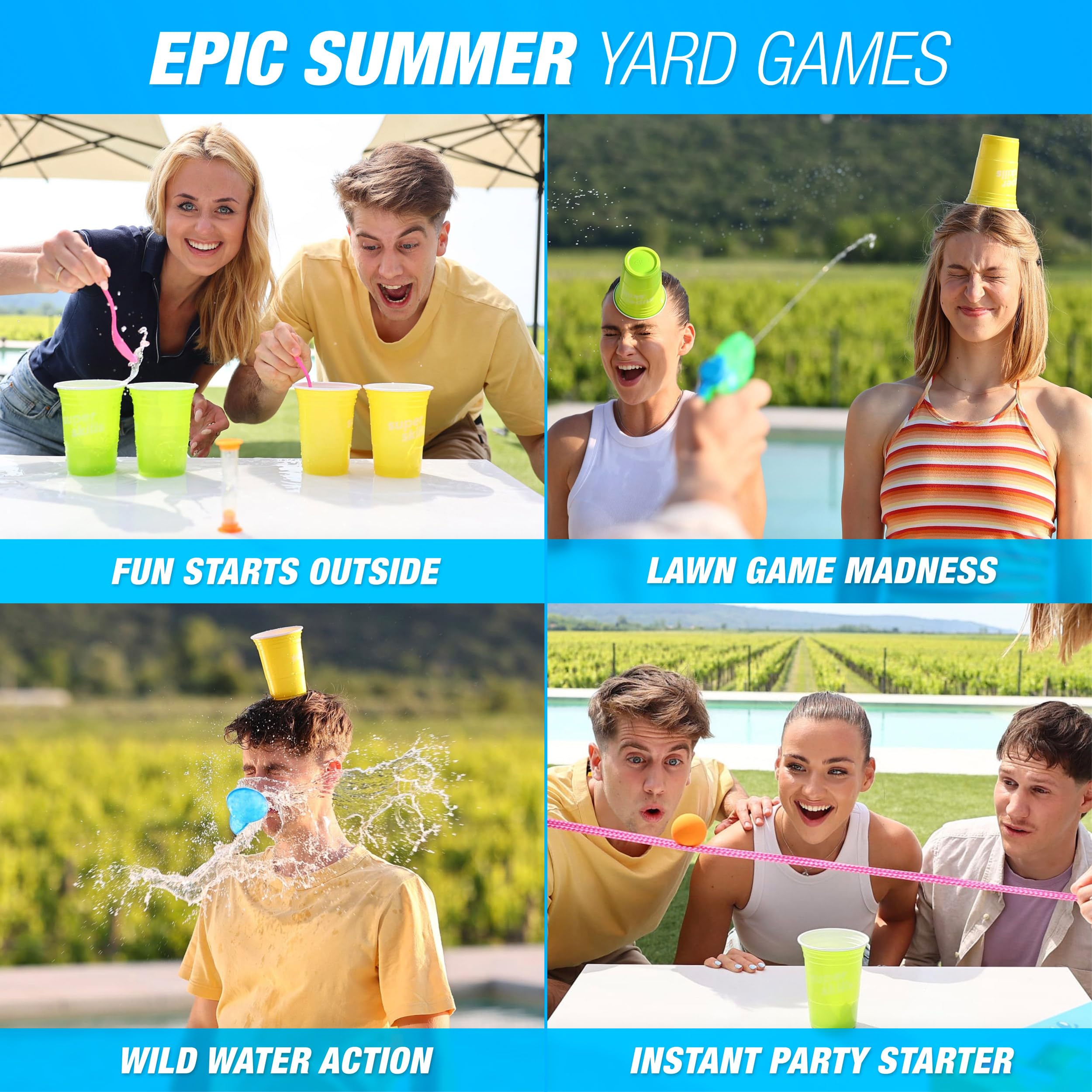 Il gioco del mondo Super Skills Outdoor Yard Game - Giochi Estivi in Cortile per Bambini dagli 8 Anni in su, Adolescenti e Adulti - Divertente Festa in Acqua per Tutta la Famiglia