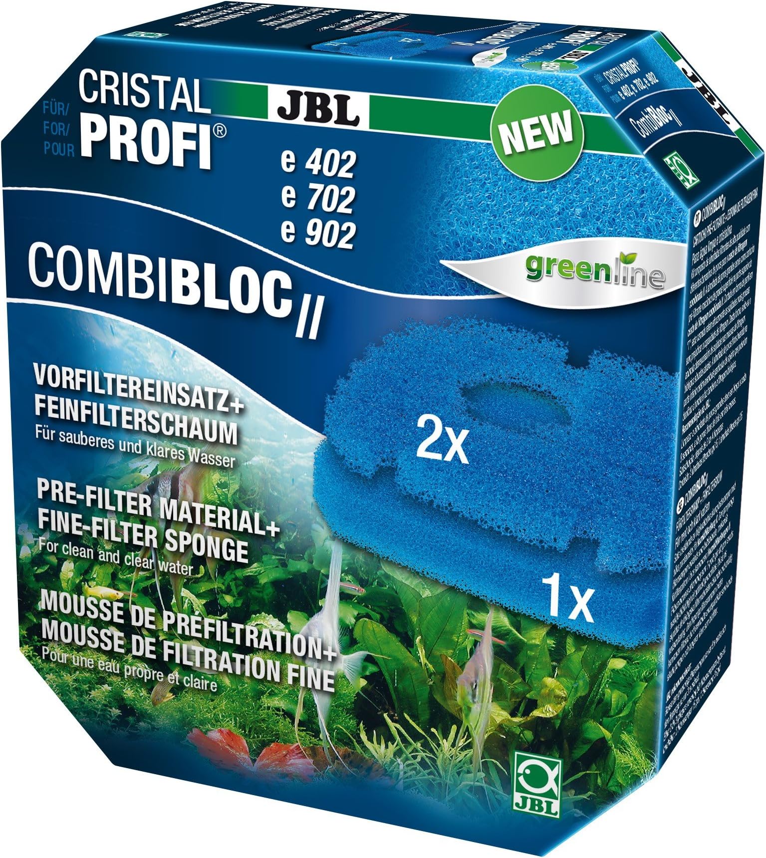 JBLCombiBloc II CristalProfi e4/7/902, Set with pre-filter inserts and filter foam for filter CristalProfi e (02)