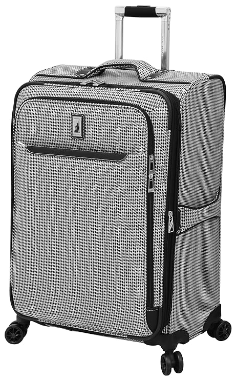 London fog luggage black and white houndstooth Clearance