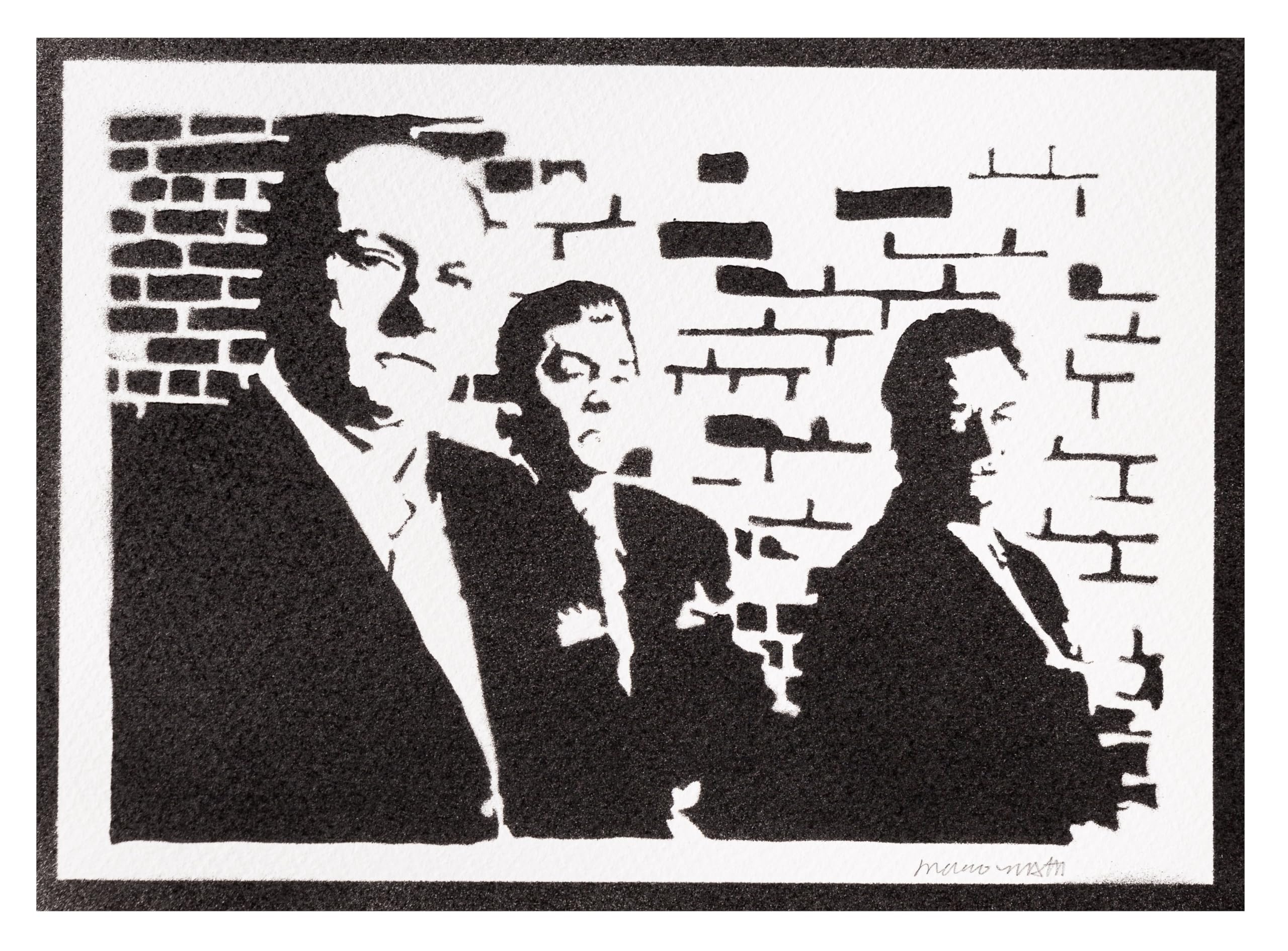 Poster Graffiti Handmade Moreno-Mata - 23x32.5 Cm, Opera Numerata, Certificato, Regalo Unico