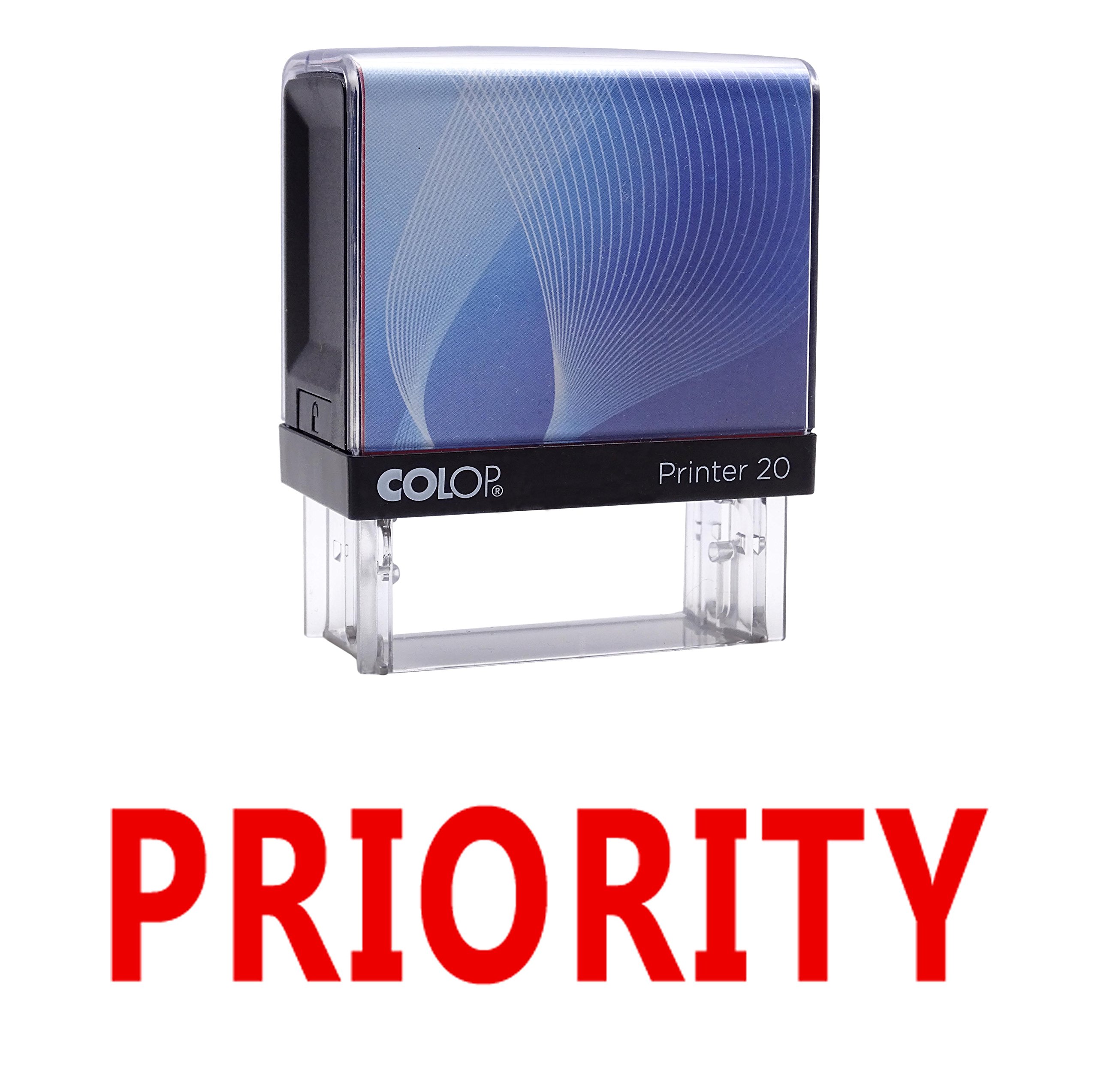Priority Self Inking Rubber Stamp Custom Colop Office Stationary P20 Mini Stamper