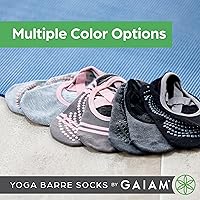 Vista 8 de Gaiam Grippy Studio Yoga Socks for Extra Grip in Standard or Hot Yoga Negro/Gris (Estudio)