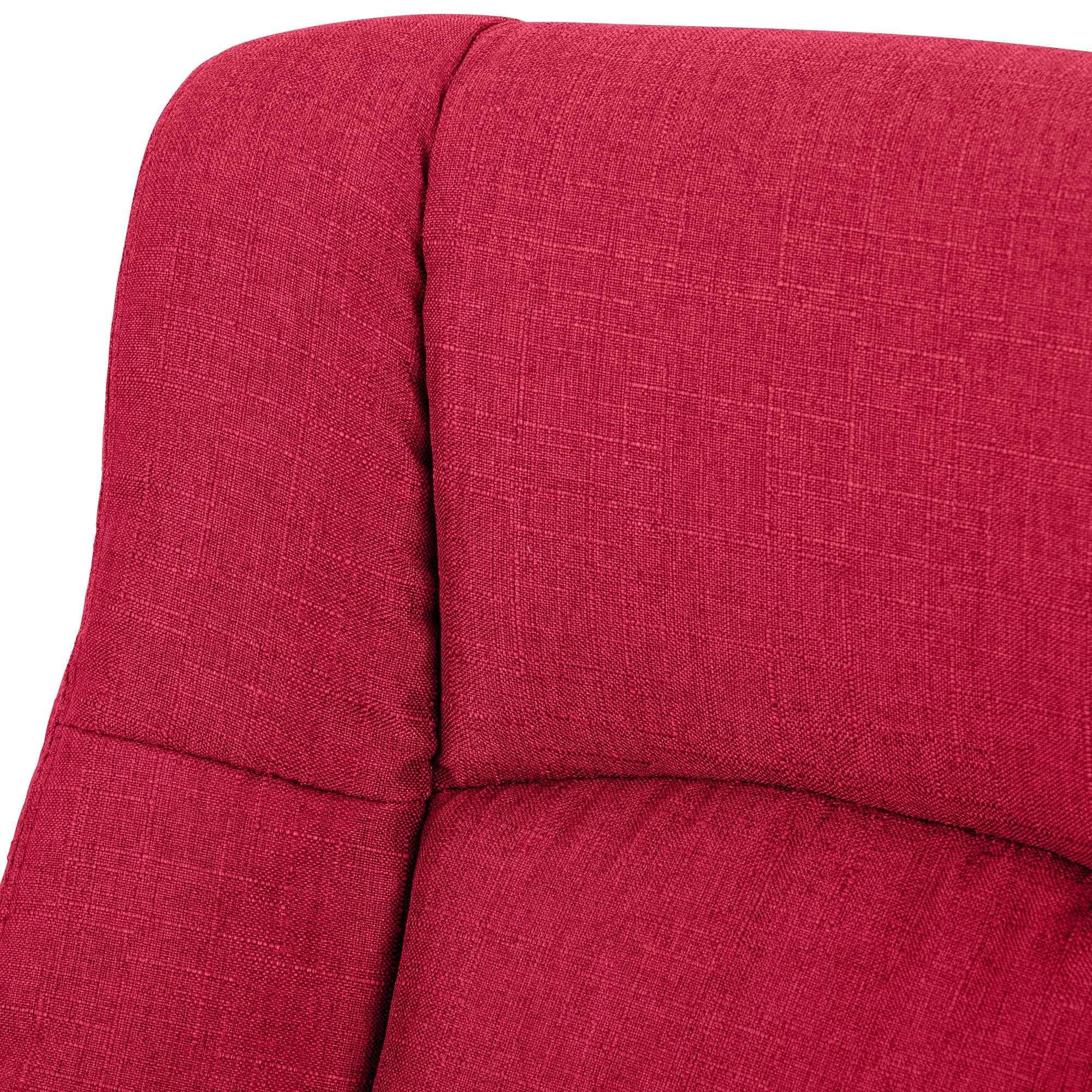 CLP Bürostuhl ergonomisch mit Rollen und Höhenverstellung, Chefsessel höhenverstellbar und Wippfunktion, rückenschonend, Drehstuhl Sparta, Farbe:rot
