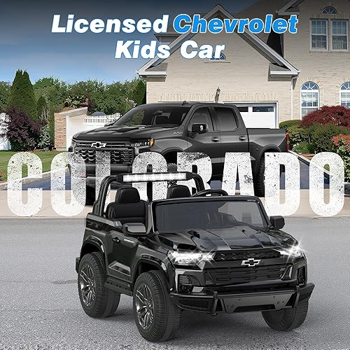 Miniatura 2 de Juguetes de 24 V, 4 motores de 200 W, 4 WD2WD, automóvil eléctrico con control remoto, luces LED, almacenamiento trasero, música, camión para niñas