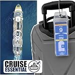 Cruise On Royal Caribbean Cruise Porte-étiquettes à bagages (4 Boîte) – S'adapte aux navires Royal Caribbean, Voyage durable ID Supports pour 2026-2027 Croisières, étanches claires Cruise Essentiels