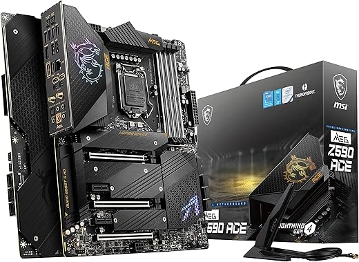 (Renewed) MSI MEG Z590 ACE Gaming Motherboard ATX – Supports Intel Core 11th Gen Processors, LGA 1200 – Mystic Light, 16+2+1 Phase 90A SPS, DDR4…
