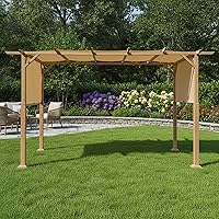 Vista 4 de Garden Winds Toldo de repuesto duradero 350 compatible con modelos Aldi Pergola 23700-23, 822993, 49964, beige