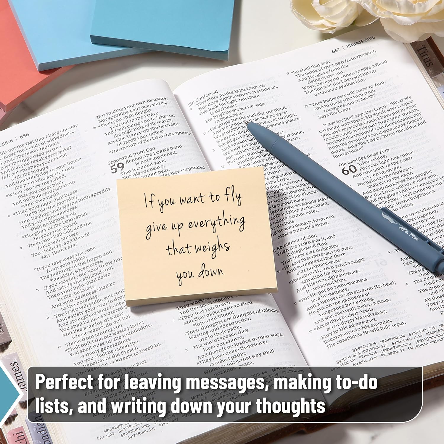 Mr. Pen- Sticky Notes, 3"x3", 12 Pads, 600 Sheets, Vintage and Retro Colors image 4
