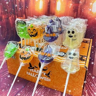 セイカオエン ハロウィン お菓子 詰め合わせ ハロウィン キャンディ (ばら48本セット) ギフト 個包装 飴 おかし ランダムセット 棒付きキャンディ