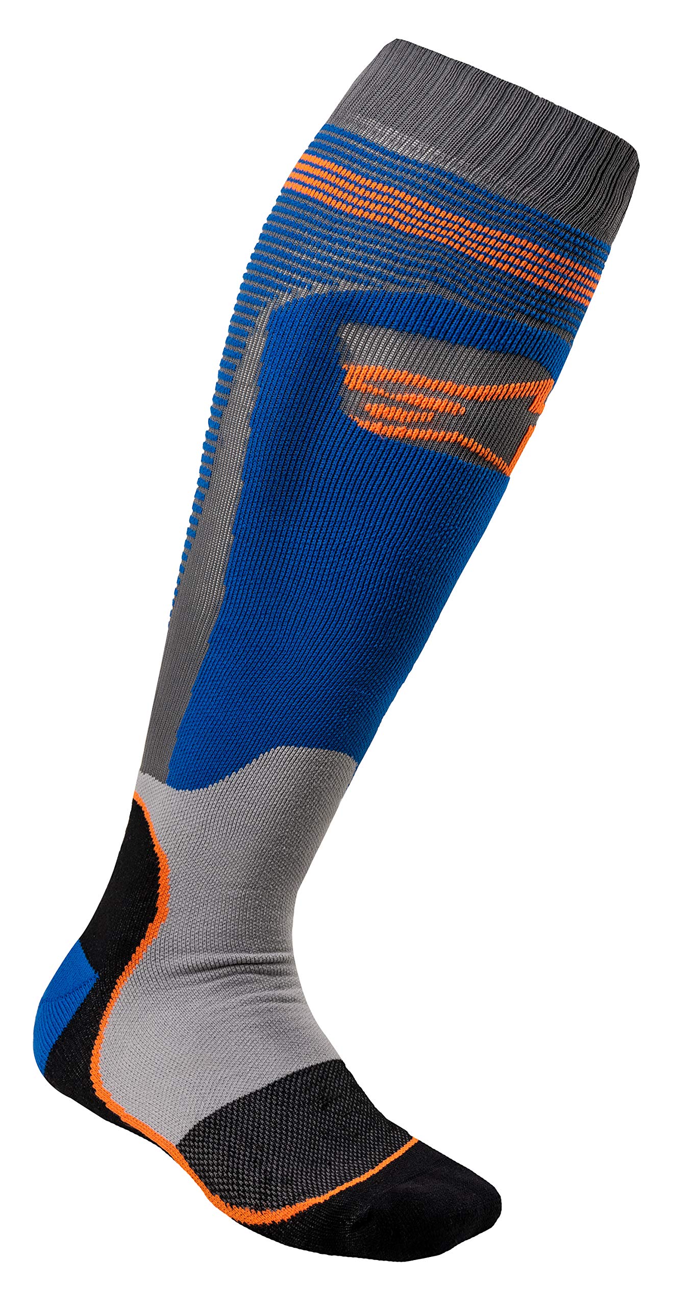 Alpinestars MX Plus1 Men's Off-Road Motorcycle Socks - Blue/Orange/Small/Medium