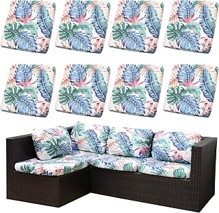 8PCS Patio Cushion Covers.Patio Furniture Couch SeatSlipcovers