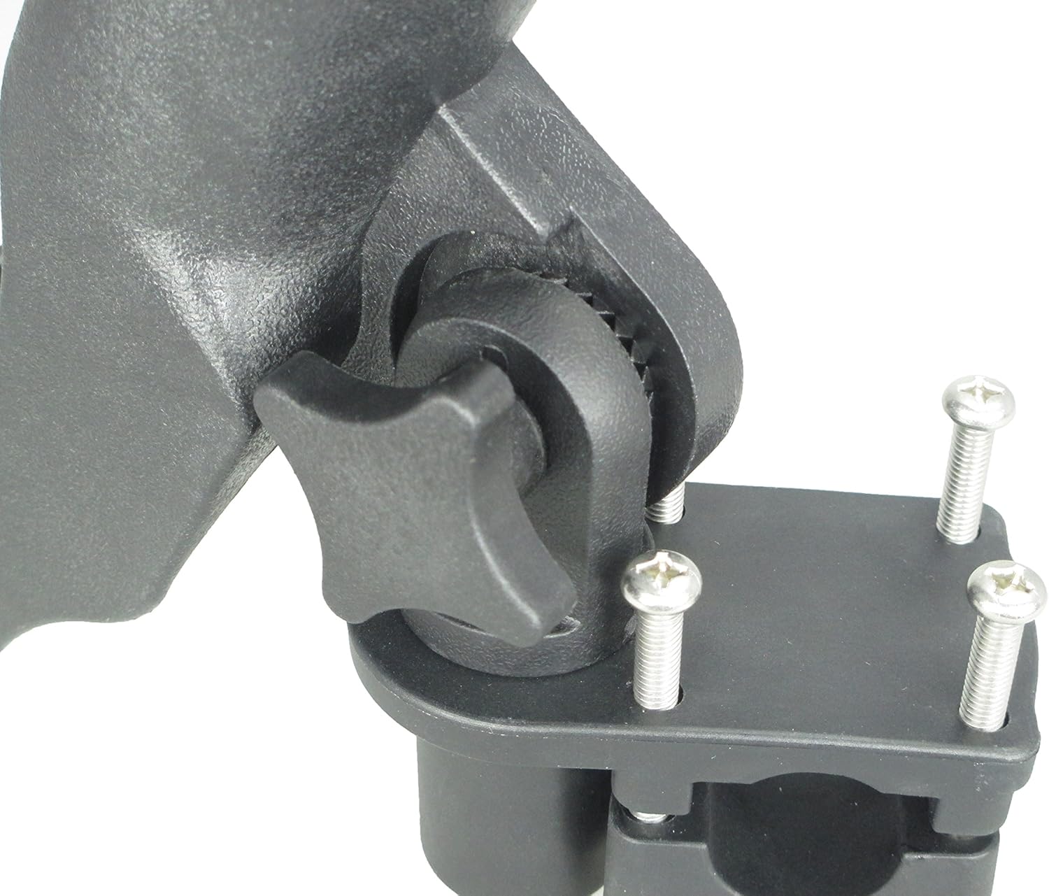 Pactrade Marine Boat Pontoon Mount Adjustable Fishing Rod Holder 1 1/4' Square 7/8'' - 1'' Round Rail Tube 180 Degree
