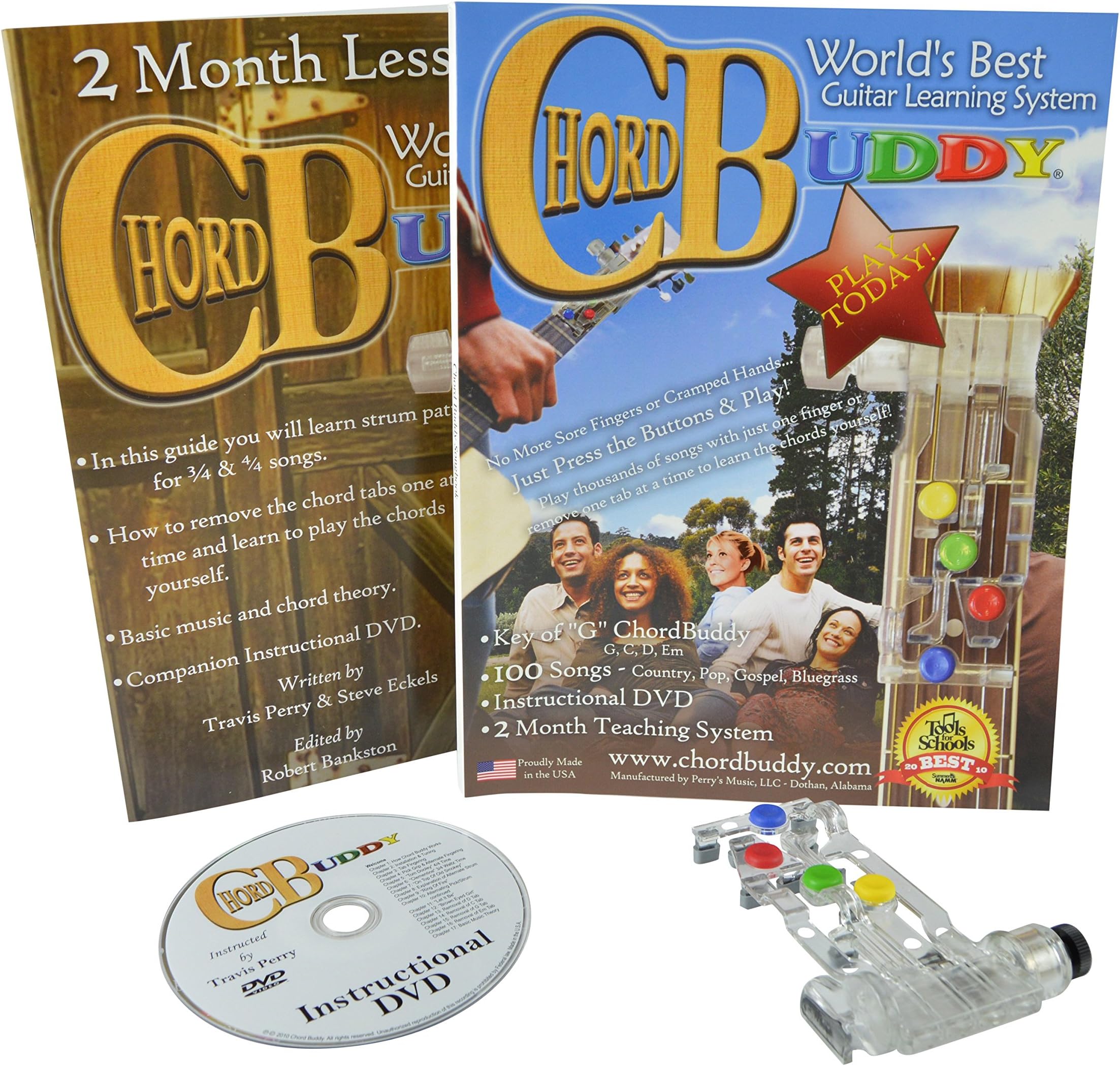 ChordBuddy Guitar Learning System for Right Handed Guitars. Includes ChordBuddy, 2 Month Lesson Plan DVD and Song Book